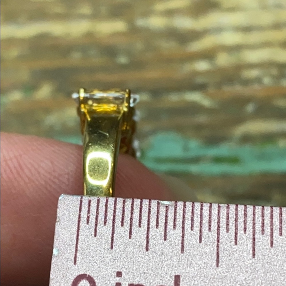 18k Gold Overlay Petalite ring - Picture 7 of 9